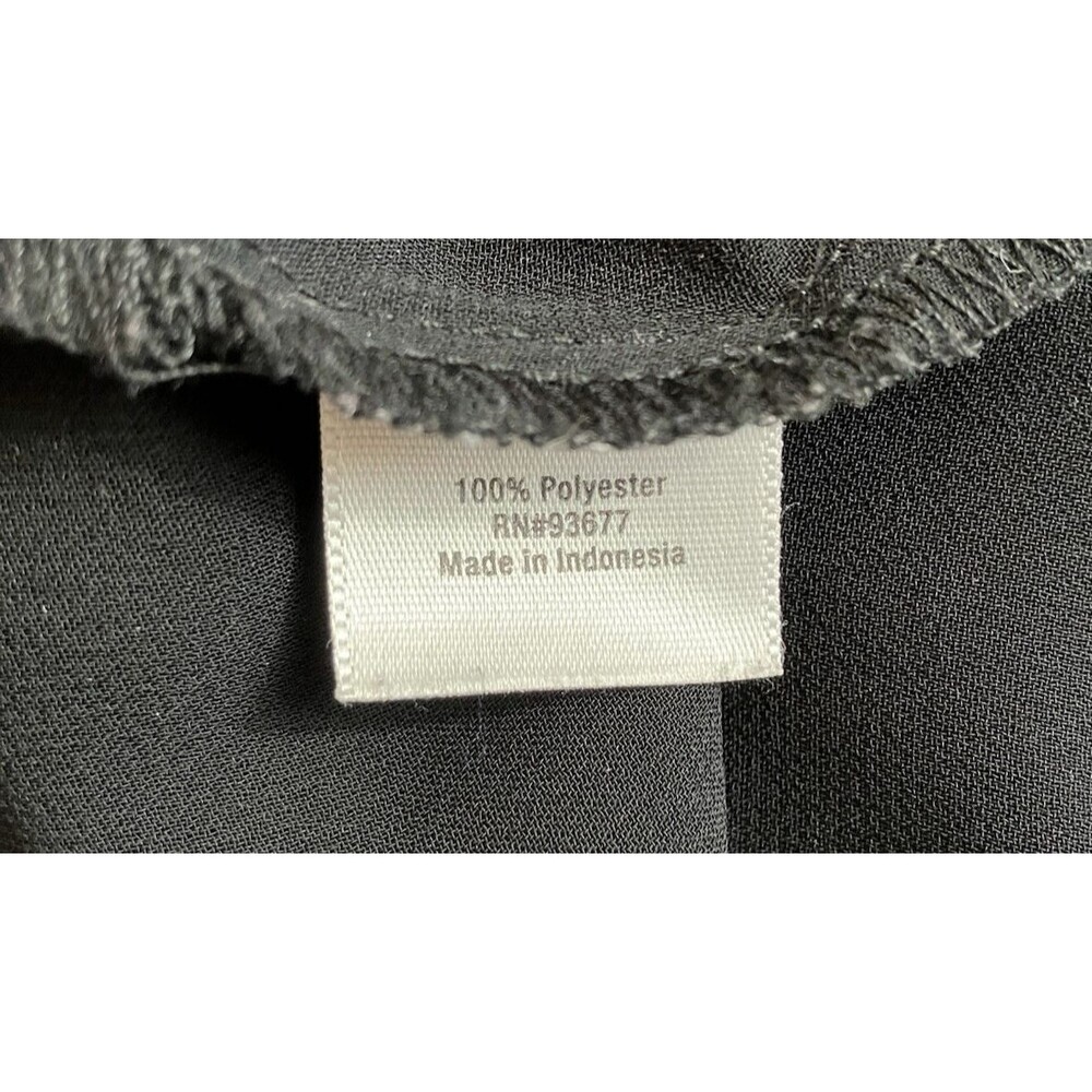 A.N.A. Black Sheer Chiffon Top Sequins Tie Back Size XL - Picture 3 of 8